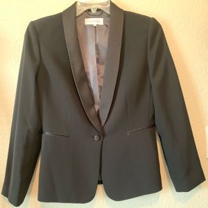 Calvin Klein one button Blazer size 10P  Black Lined